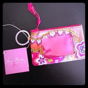 NWT Vera Bradley Pink Zip ID Wallet